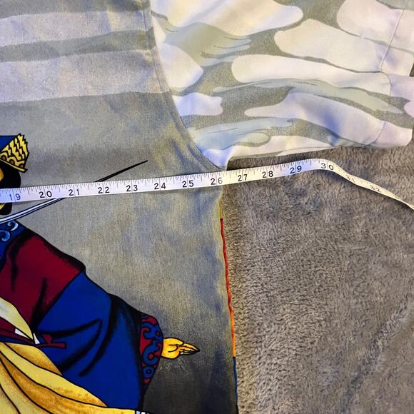 Wingo Samurai Art Print Shirt Mens XL Camp Collar Vintage - Picture 4 of 9